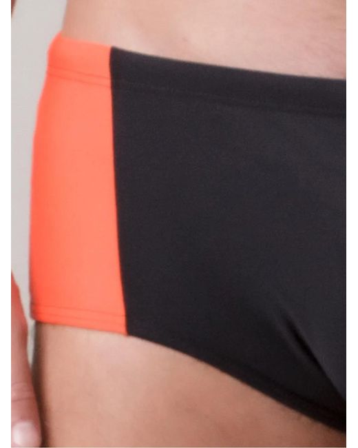 Amir Slama Black Panelled Swimming Trunks for men