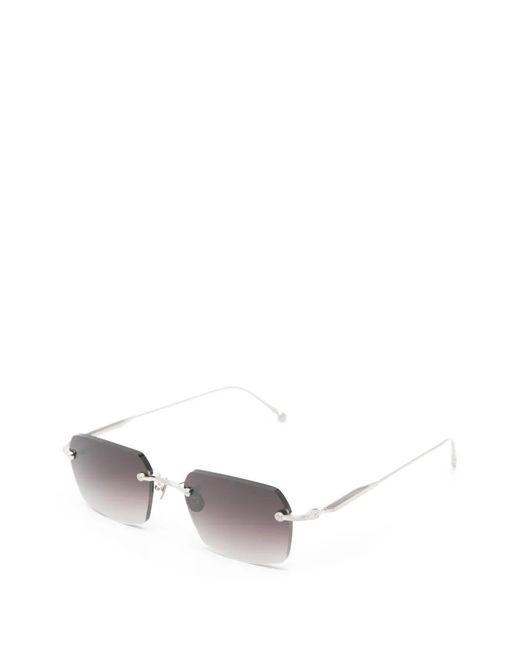 Matsuda White Rectangle-Frame Sunglasses