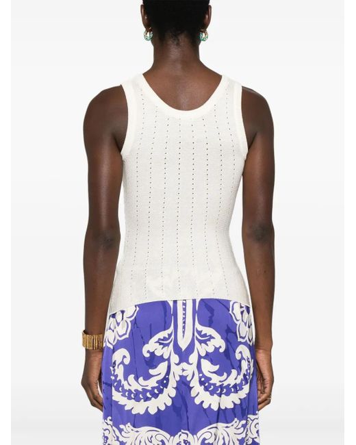 Etro ポインテールニット トップ White