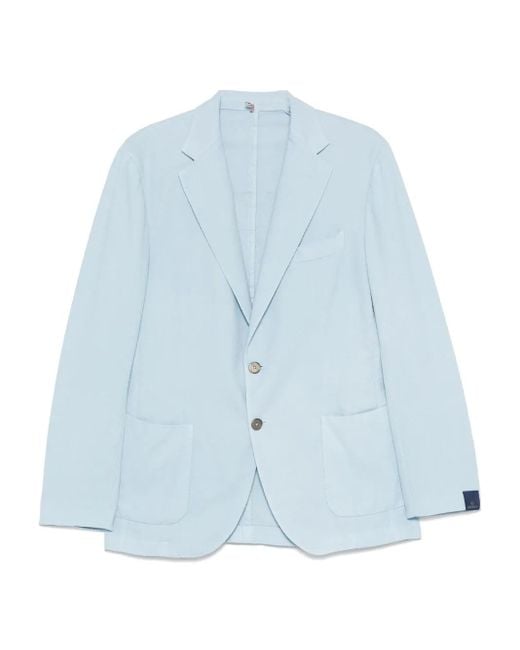 Santaniello Blazer Met Enkele Rij Knopen in het Blue voor heren