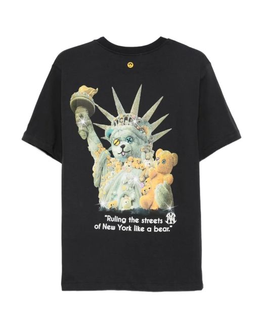 Barrow Black Statue-Print Cotton T-Shirt