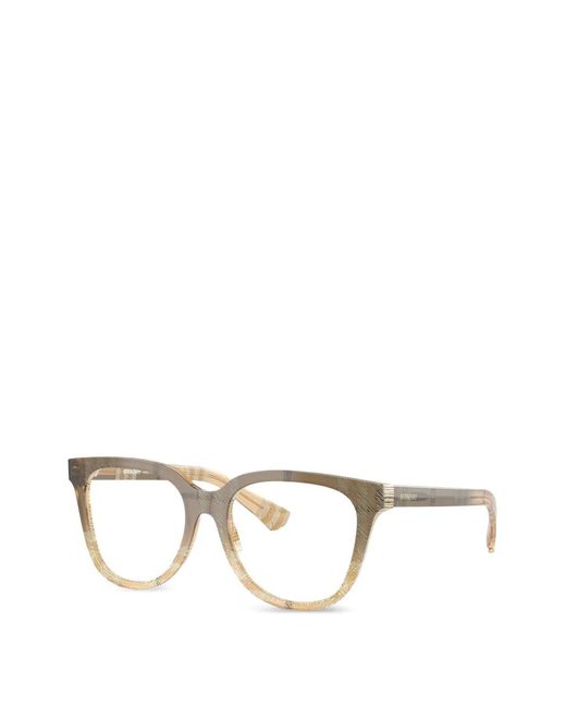 Burberry Multicolor Check-Pattern Square-Frame Glasses