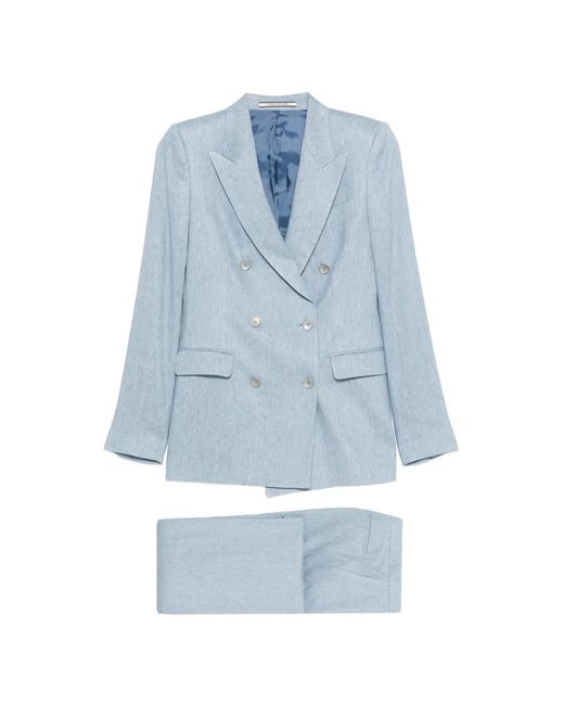 Traje Con Doble Botonadura Tagliatore de color Blue