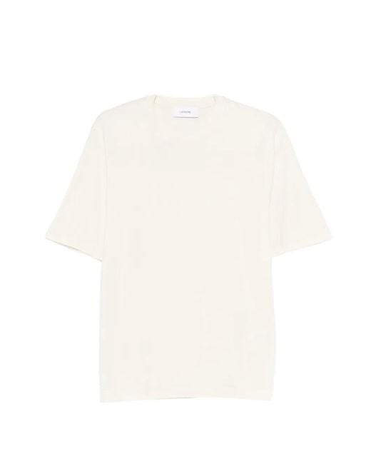 Lardini White Round-Neck T-Shirt for men