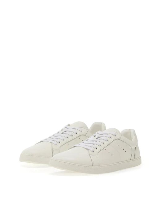 grounds White Baskets En Cuir À Détails De Perforations for men