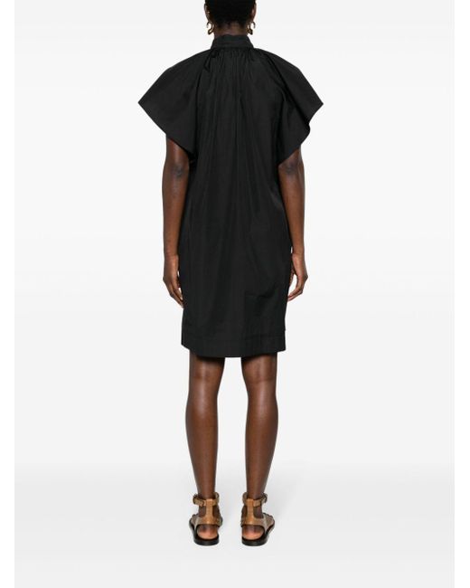 Max Mara Black Kleid mit Rüschenkragen