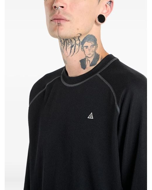 Nike X Acg Chinati T-Shirt Met Lange Mouwen in het Black voor heren