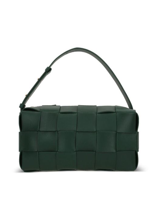 Bottega Veneta Green Brick Cassette Leather Shoulder Bag