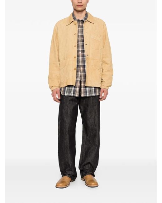 Visvim Gray Social Sculpture 01 Wide Raw Jeans for men