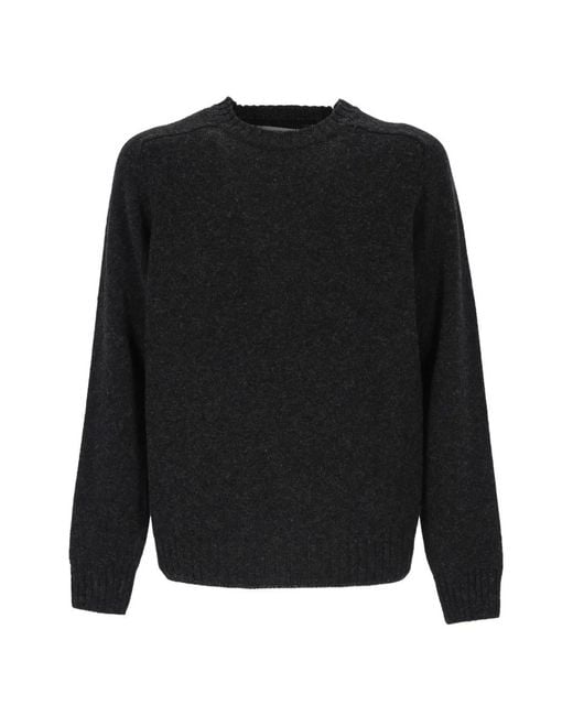 Sebago Black Gilead Crew-Neck Wool Sweater for men
