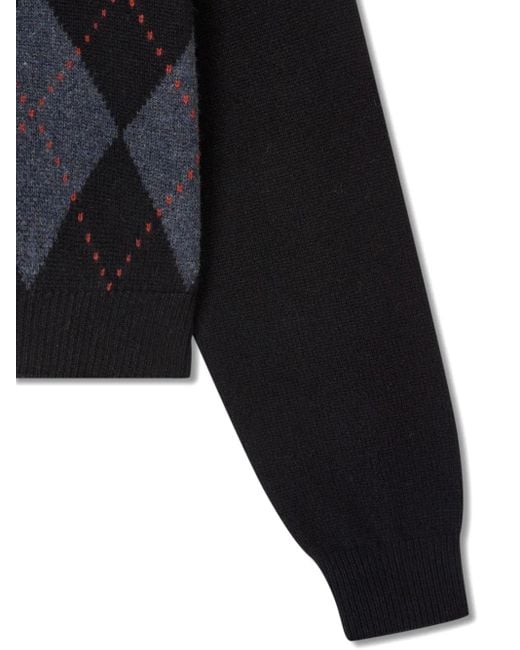 Studio Tomboy X Black Cardigan Mit Argyle-Muster