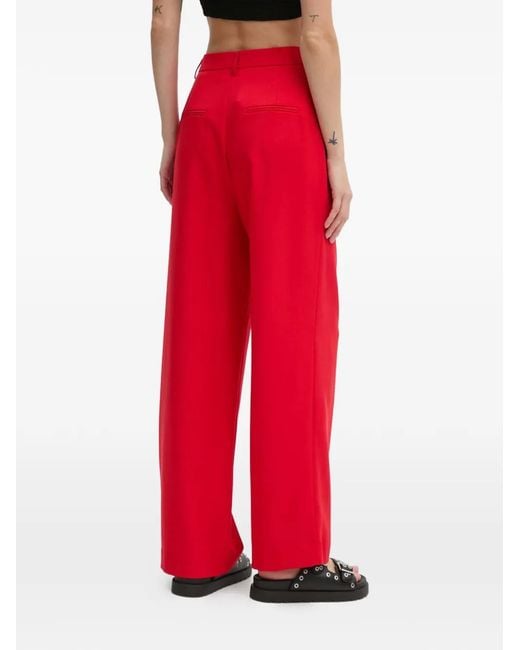 Never Fully Dressed Red Pleated Trousers