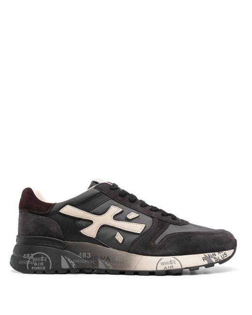 Premiata Black Suede Leather Sneakers Mick 6870 for men
