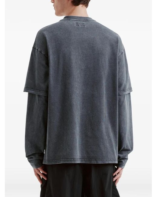 Izzue Blue Long Sleeve T-Shirt for men