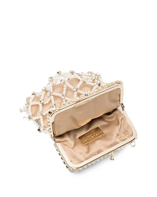 Rosantica White Crystal-Embellished Shoulder Bag