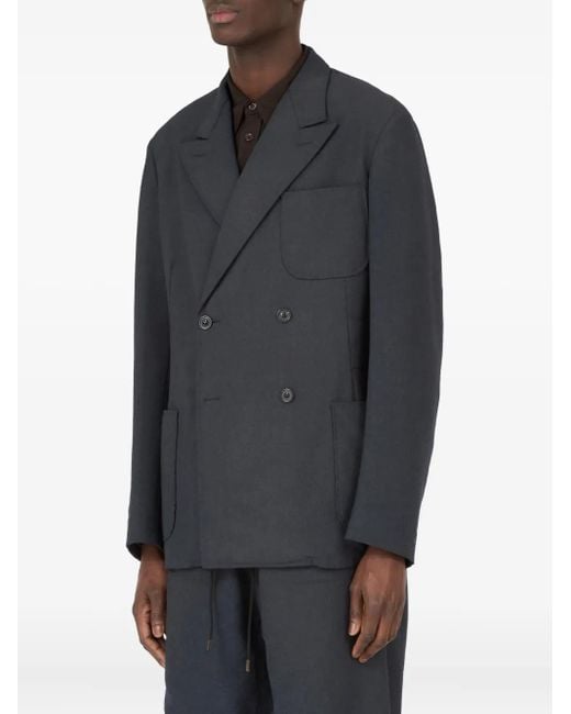 Maison Margiela Blue Wool Blazer for men