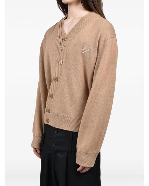 3.PARADIS Natural Layered-Collar Embroidered Cardigan for men