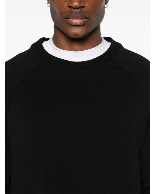 Neil Barrett Black Layered Jersey Sweatshirt for men