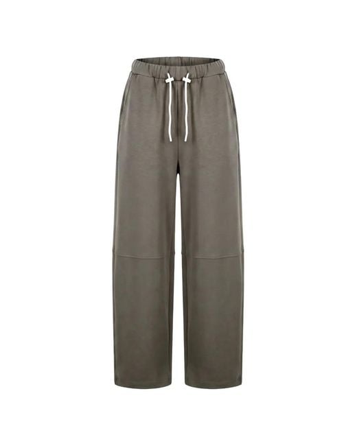 ViCOLO Gray Drawstring Wide-Leg Track Pants
