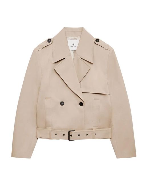 Anine Bing Natural Greer Double-Breasted Jacket