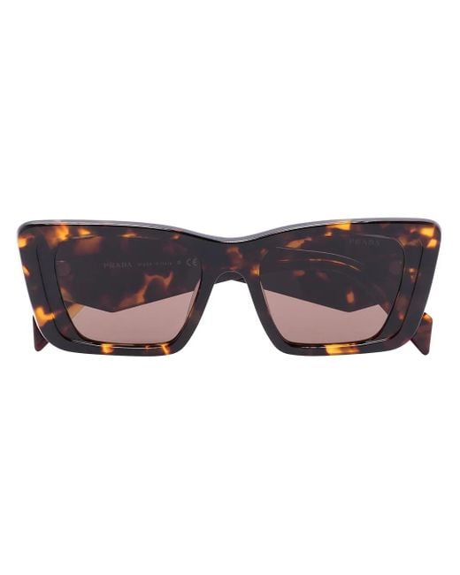 Prada Blue Oversized Rectangular-Frame Sunglasses