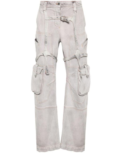 Off-White c/o Virgil Abloh Gray Laundry Tapered Cargo Pants