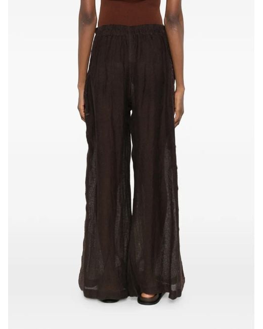 Maurizio Braschi Black Wide-Leg Trousers