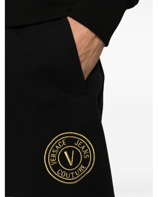 Pantaloni sportivi con ricamo di Versace in Black da Uomo
