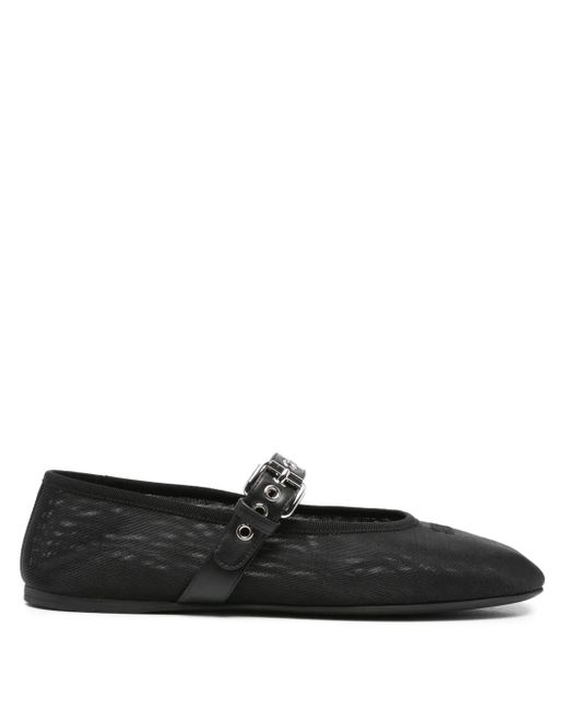Miu Miu Black Mesh Ballet Flats