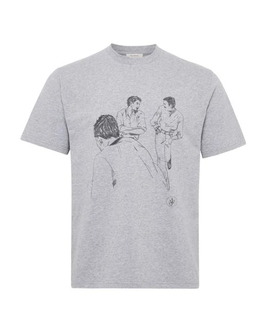 J.W. Anderson Gray Jw Anderson Short-Sleeve T-Shirt With Logo for men