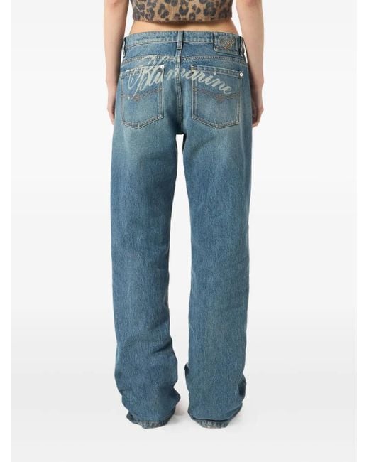 Blumarine Blue Cotton Jeans
