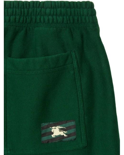 Burberry Green Cotton Jogging Pants for men