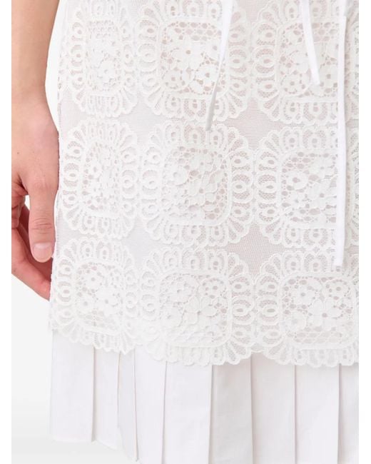 Claudie Pierlot White Short Lace Skirt