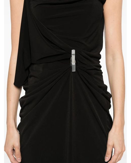 Coperni Black Drapiertes Maxikleid