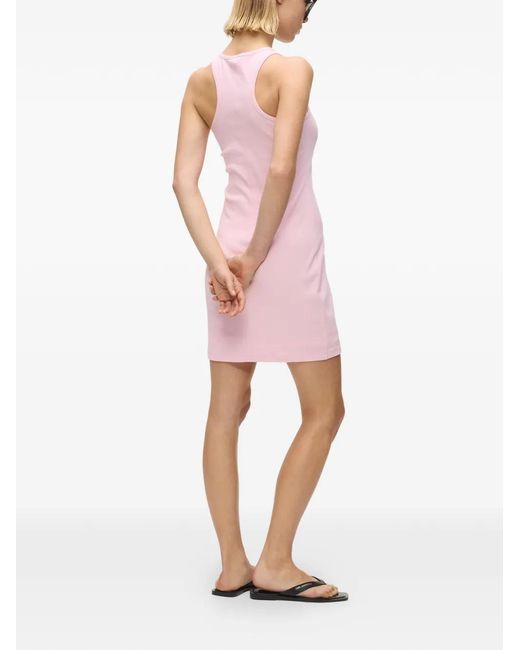 KARL LAGERFELD Ribbed Logo Midi Dress in Pink | Lyst KARL LAGERFELD Ribbed Logo Midi Dress in Pink | Lyst