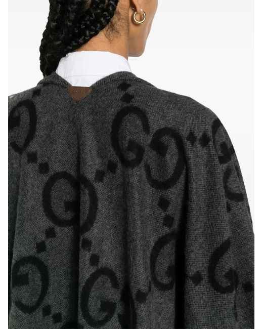 【関税&送料込】Gucci Poncho In Lana Gg Women's Clothing | gucci belt dress | Gucci Poncho with logo
