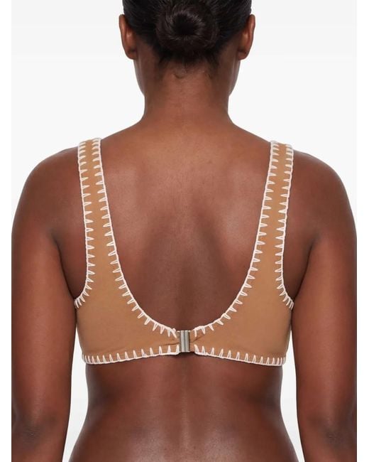 Nanushka Brown Malti Bikini Top