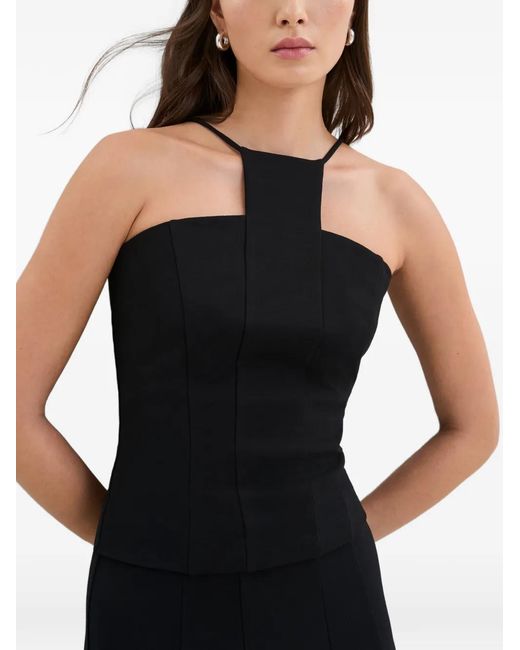 MARCELLA Black Bianca Rectangular-Panel Top