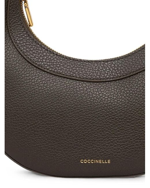 Coccinelle Gray Mini Whisper Leather Shoulder Bag