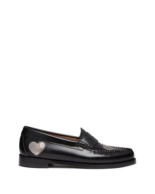 G.H.BASS Black Weejuns Love Penny Loafers
