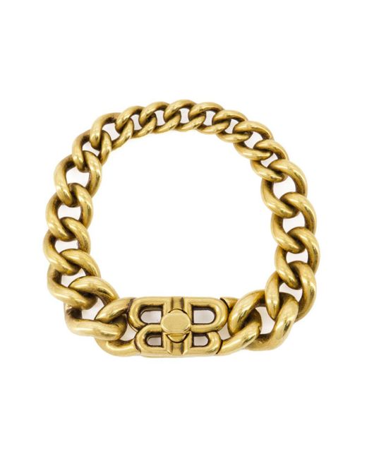 Balenciaga Metallic Bracelet With Logo