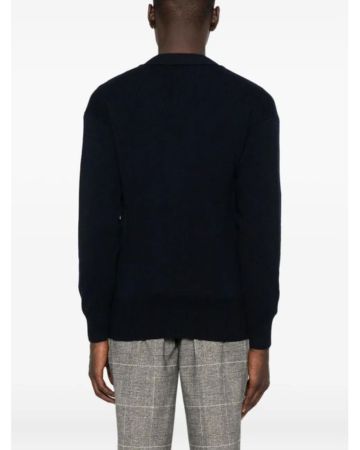 Gran Sasso Blue Buttoned Wool Cardigan for men