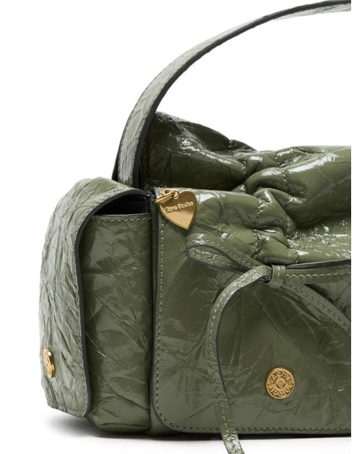 Acne Green Multipocket Shoulder Bag