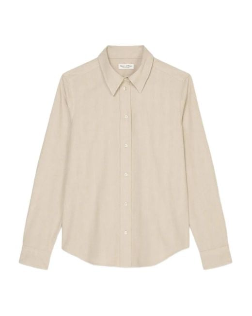 Marc O' Polo White Button-Up Long-Sleeve Shirt