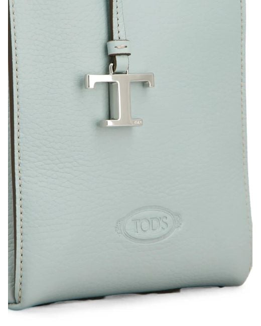 Tod's Blue T Timeless Leather Tote Bag