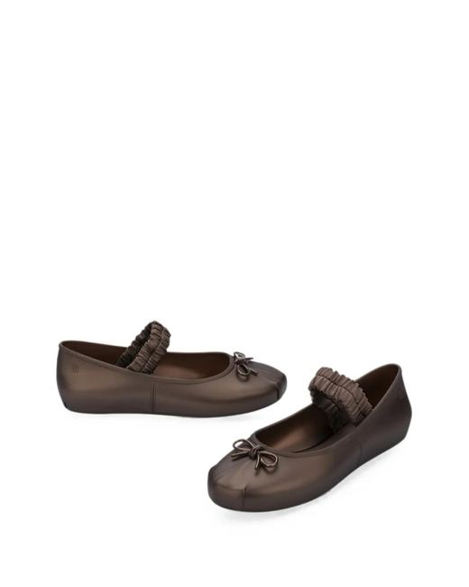 Melissa White Sophie Scrunch Ballet Flats