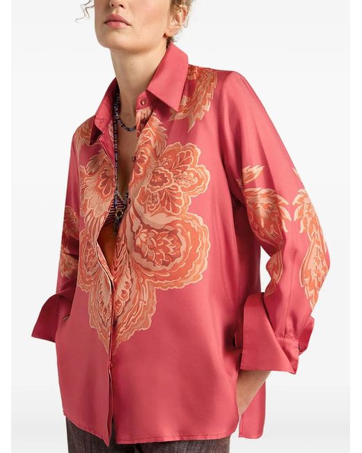Momoní Red Chemise Nina Imprimée