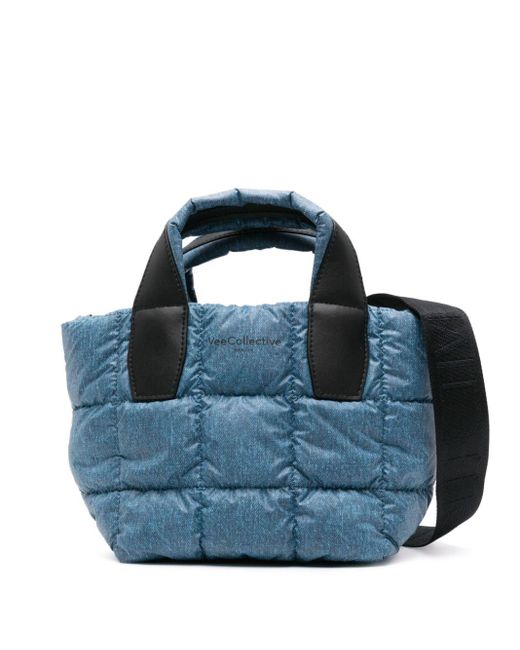 Mini sac cabas Porter matelassé VEE COLLECTIVE en coloris Blue