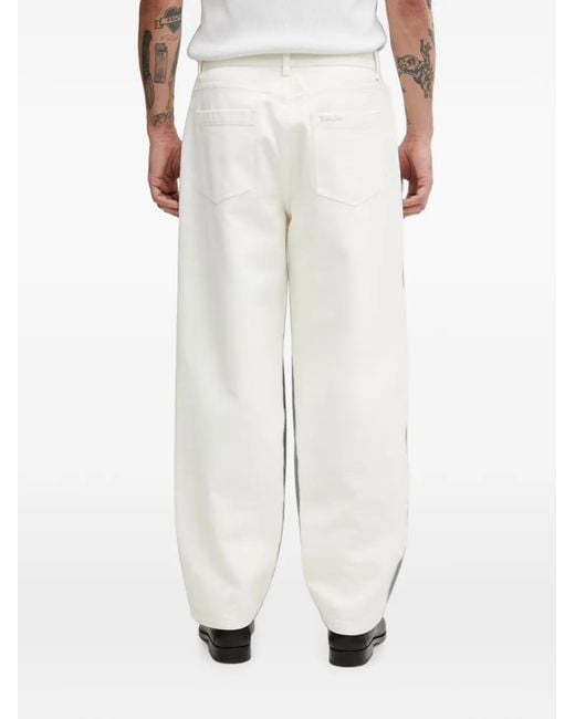 Barbour White Straight-Leg Jeans for men