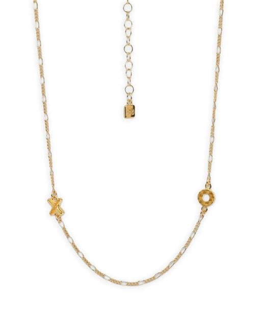 Gwen Beloti White Woven Charm Necklace